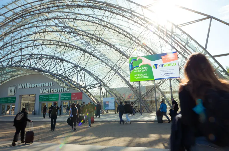 Eingang der OTWorld auf der Leipziger Messe